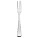 A Libbey stainless steel cocktail fork with a textured silver handle.