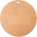 A round brown circular surface with a hole in the center.