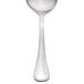 A Libbey stainless steel bouillon spoon with a handle.