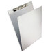 Saunders 12017 1/2 inch Capacity 12 inch x 8 1/2 inch Silver Recycled Aluminum Clipboard with Writing Plate
