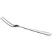 A close-up of a Choice Windsor stainless steel snail fork with a silver handle.