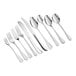 A case of Choice stainless steel medium weight dinner/dessert spoons.