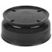 A black plastic container with a lid.
