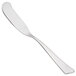 A Chef & Sommelier stainless steel butter spreader with a white handle.