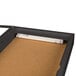 A bronze Aarco indoor lighted bulletin board cabinet with 1 door.