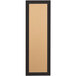 A rectangular brown and black frame with a white background