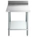 A Regency stainless steel work table with undershelf.