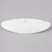 A white oval shaped porcelain long tray.