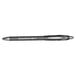 A black Paper Mate FlexGrip Elite ballpoint pen with black ink and silver accents.