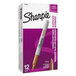 A box of 12 Sharpie Metallic Bronze permanent markers.