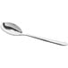 A Choice Windsor stainless steel bouillon spoon with a silver handle.