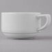 A Schonwald white porcelain espresso cup with a handle.