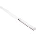 A Libbey stainless steel dinner knife with a fluted silver handle.