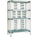 A MetroMax wire cage enclosure panel for a Metro shelving unit.