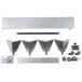 A metal Garland convection gas oven stacking kit with bolts and screws.