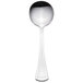 A Libbey stainless steel bouillon spoon with a silver handle.