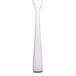 A Libbey stainless steel butter spreader with a white handle.