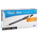 A box of Paper Mate FlexGrip Elite black ink pens with black barrels.