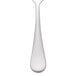 A Reserve by Libbey stainless steel demitasse spoon with a white handle.