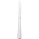 A Libbey Vermont stainless steel dinner knife with a fluted solid handle.