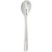 A Chef & Sommelier stainless steel demitasse spoon with a long handle.