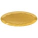 A gold rectangular platter with pearl accents.