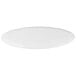 A white rectangular platter with a gold pearl border.