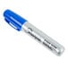 A close-up of a blue Sharpie King Size marker with silver writing on it.