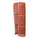 A red roll of plastic mesh with holes.