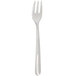 A silver fork with a black circle on the handle.