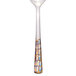 A Master's Gauge stainless steel dessert spoon with a pebblestone design on the handle.