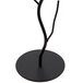 A Tablecraft black metal stand with a thin branch and curved stem.