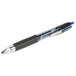 The Uni-Ball Signo 207 gel pen with a blue translucent barrel and blue ink tip.