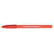 A red Paper Mate ComfortMate ballpoint pen on a white background.