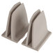 Two gray plastic Metro DCLIP shelf clips.