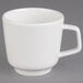 A Villeroy & Boch white porcelain cup with a handle.