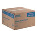 A cardboard box containing 12 rolls of Lavex 1-ply jumbo toilet paper, each roll measuring 1400 feet with a 9-inch diameter.