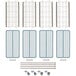 A MetroMax i drying rack shelf kit with posts and casters on a white background.