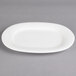 A white Villeroy & Boch porcelain oval platter with a small rim.