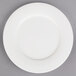 A Villeroy & Boch white porcelain plate with a white rim.