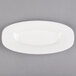 A white Villeroy & Boch porcelain oval platter with a small rim.