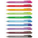 A row of Paper Mate InkJoy 100 RT pens with assorted colored barrels.