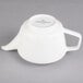 A white Villeroy & Boch porcelain teapot with a handle.