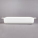 A white rectangular Villeroy & Boch porcelain baking dish.