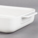 A white rectangular Villeroy & Boch porcelain baking dish.