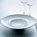 A close-up of a Villeroy & Boch white porcelain bowl.