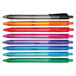 A group of Paper Mate InkJoy 100 RT pens with assorted barrel colors.
