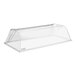 A clear plastic Nemco Sneeze Guard for a roller grill.