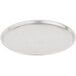 An American Metalcraft heavy weight aluminum pizza pan with a white background.