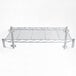 A Metro Erecta chrome wire shelf with metal bars.